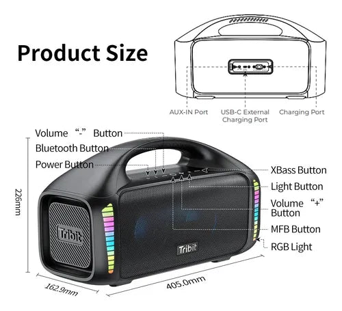 Tribit Stormbox Blast 200w Bluetooth Speaker 55% OFF + Free Shipping Today Only
